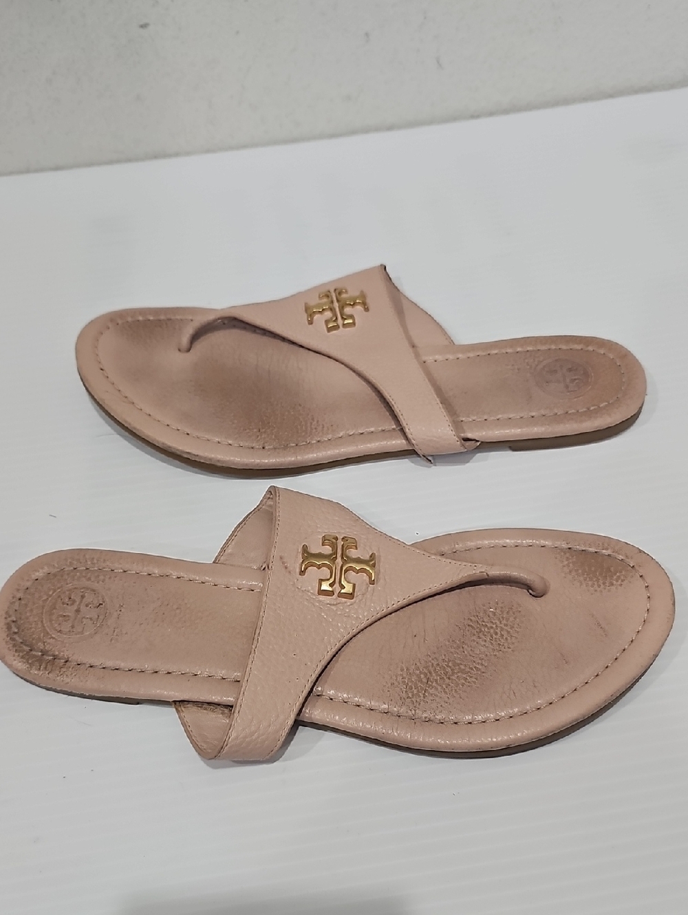 Tory Burch Jolie Flat Thong Sandals Tumbled Size 86 - Picture 4 of 11